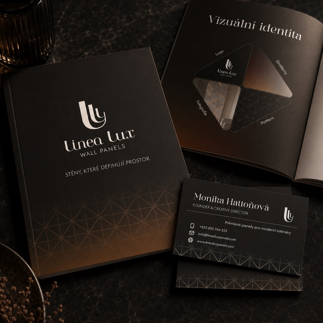 Realizace LineaLux vizuální identita showroom a web
